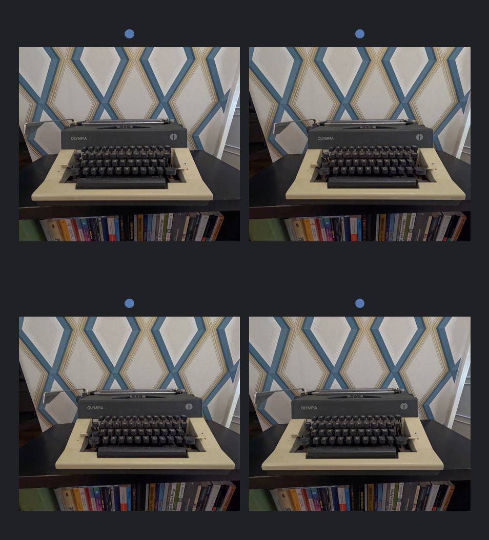 Stereogram of a typewriter