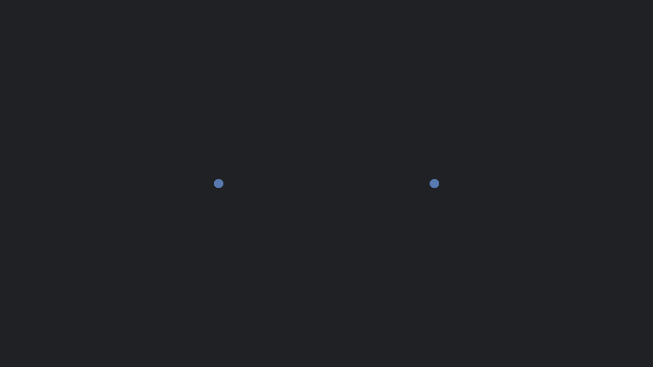 Two small circles arranged horizontally, for practising stereoscopic fusion