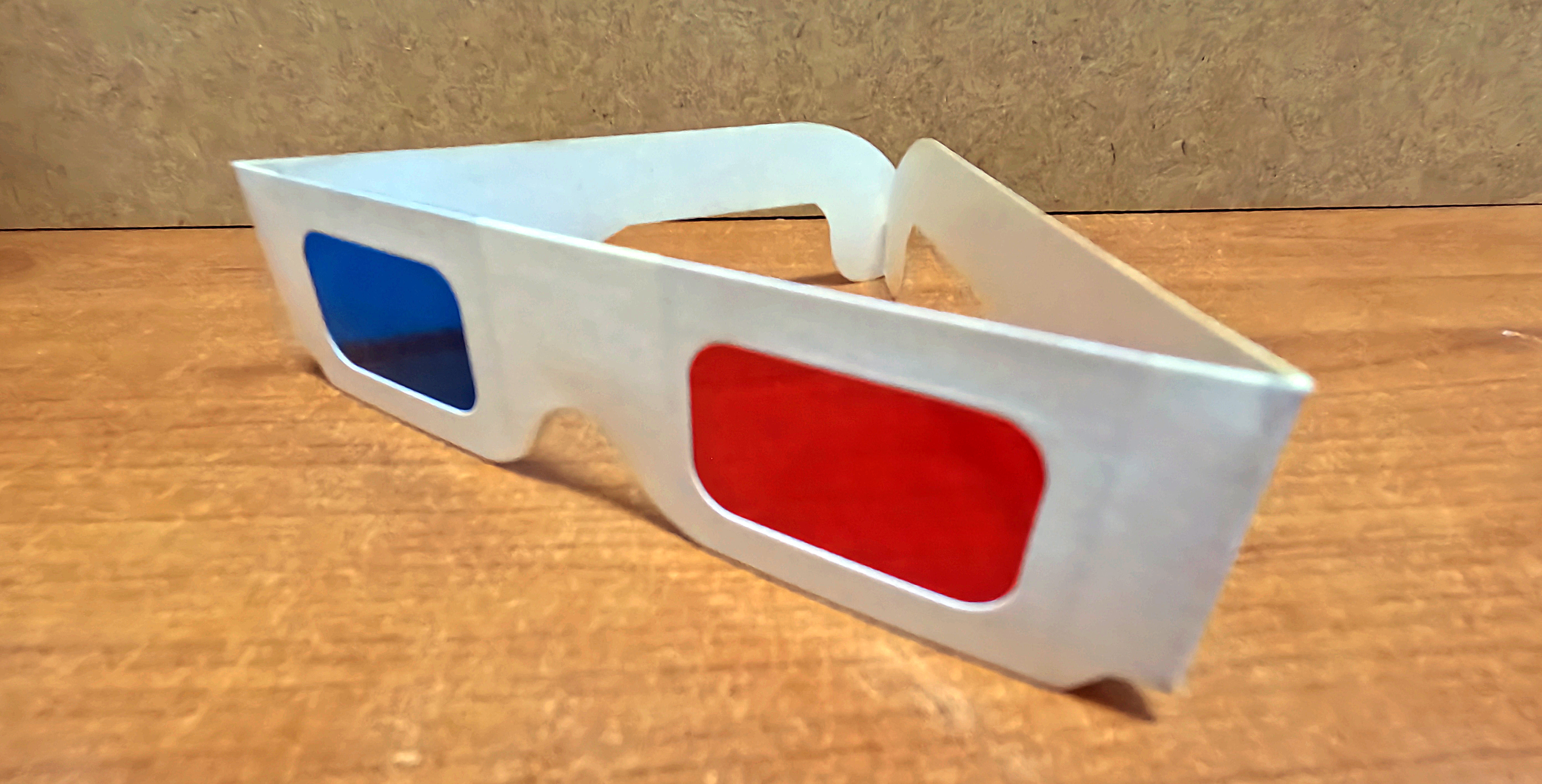 Red-cyan glasses used to view anaglyphs
